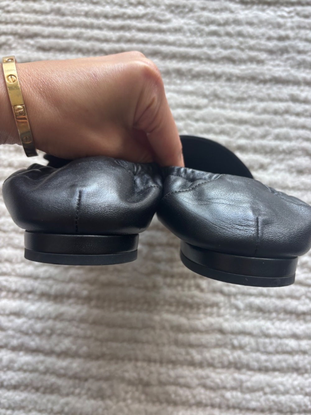 CHANEL Laminated Lambskin Quilted Elastic CC Moccasin Loafers - Picture 3 of 4